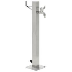 Colonne &agrave; eau de jardin carr&eacute;e Acier inoxydable 65 cm