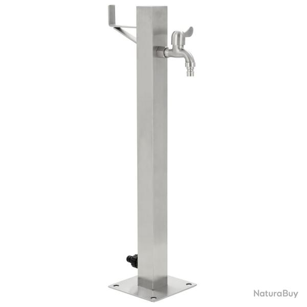 Colonne � eau de jardin carr�e Acier inoxydable 65 cm