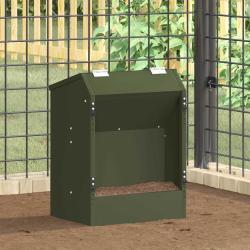 Distributeur pour lapins Vert olive 64.5 x 25.5 x 45.5 cm