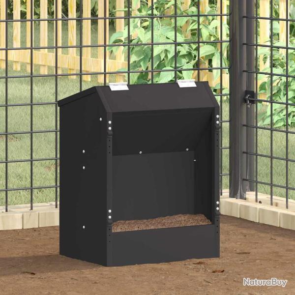 Distributeur pour lapins Noir 64.5 x 25.5 x 45.5 cm