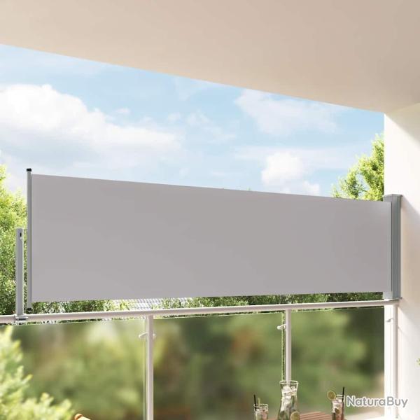 Auvent lat�ral r�tractable de patio 100 x 300 cm Gris