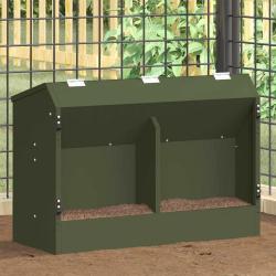 Distributeur pour lapins Vert olive 64.5 x 25.5 x 45.5 cm