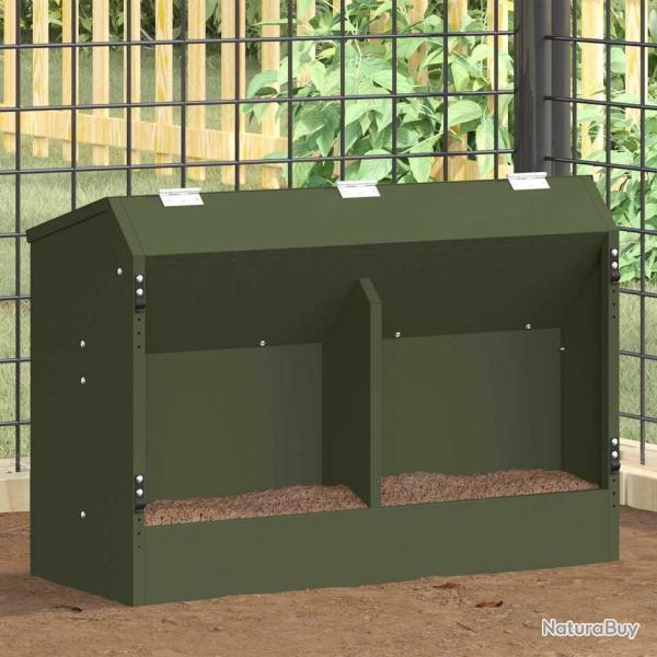 Distributeur pour lapins Vert olive 64.5 x 25.5 x 45.5 cm