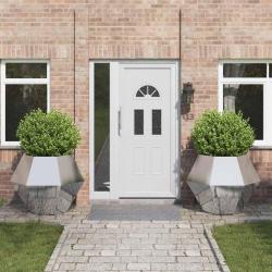 Jardini&egrave;re 2 pcs Argent 100 x 100 x 80 cm Acier galvanis&eacute;