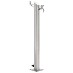 Colonne &agrave; eau de jardin ronde Acier inoxydable 95 cm