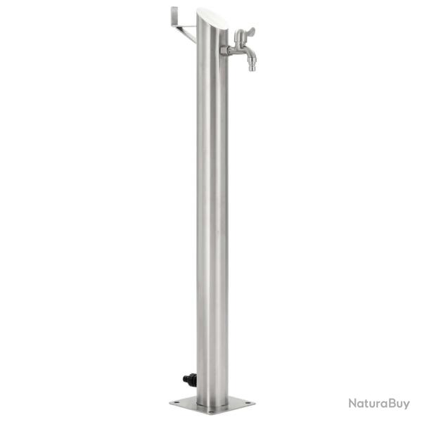 Colonne � eau de jardin ronde Acier inoxydable 95 cm