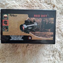 Lunette Viseur 1x40 Red Dot Point rouge vert tubulaire