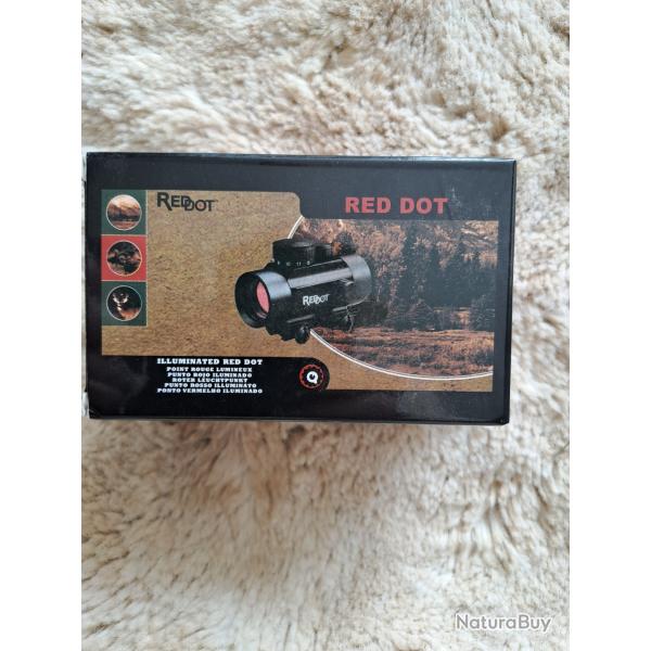 Lunette Viseur 1x40 Red Dot Point rouge vert tubulaire