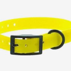 Collier Pisteurs polyur&eacute;thane jaune 65cm x 25mm