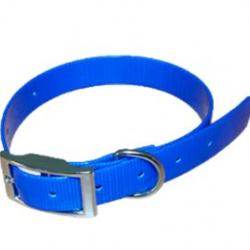 Collier Pisteurs polyur&eacute;thane bleu 65cm x 25mm