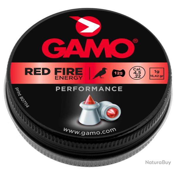 Boite de 125 plombs Gamo red fire cal. 4.5mm