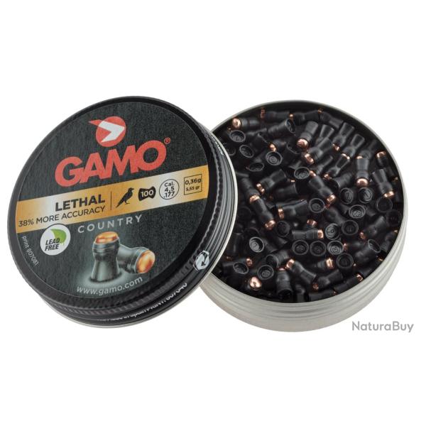 Boite de 100 plombs Gamo lethal cal. 4.5mm