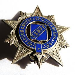 Rare Insigne SECOURS MUTUELS POLICE ROUENNAISE de la marque Chobillon Palais-Royal