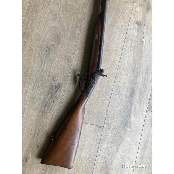Fusil � percussion ou � piston canon damas - st �tienne calibre 16