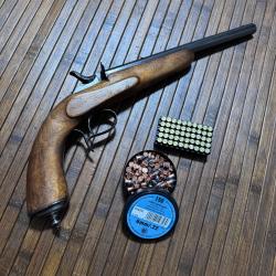 PISTOLET DE TIR 22 Short 22 FLOBERT  INTERESSANT SYST&Egrave;ME A CULASSE RENFORC&Eacute; AVEC &Eacute;JECTEUR DE DOUILLE