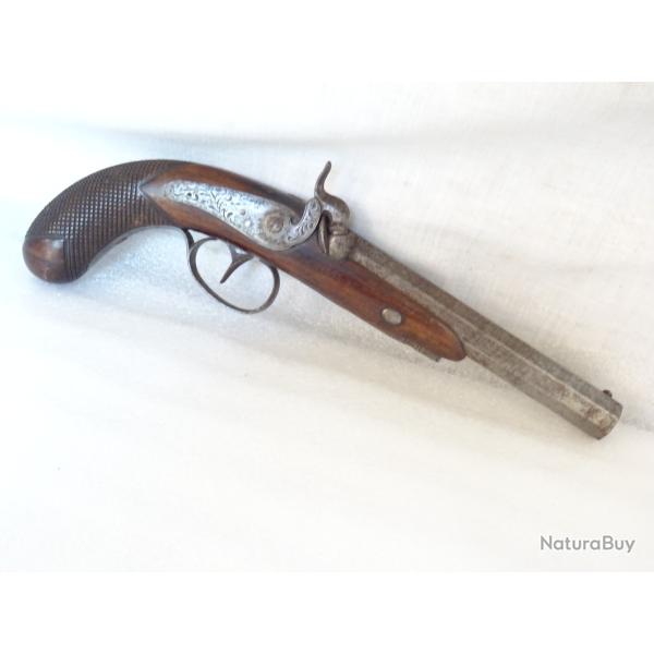 583 X lot beau pistolet  d'officier  milieu 19�me