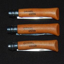 OPINEL CARBONE , LOT DE 3 , 1 X N&deg;7 ET 2 X N&deg;8