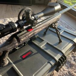 Carabine 22LR CZ 455 Thumbhole Grey&nbsp;+ optique Hawke Sidewinder 6-24x56