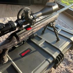 Carabine 22LR CZ 455 Thumbhole Grey&nbsp;+ optique Hawke Sidewinder 6-24x56