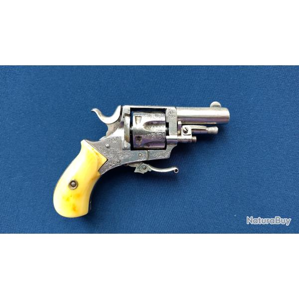 Revolver de poche type bulldog "Puppy" nickel� - 22 short - Belgique 19e si�cle