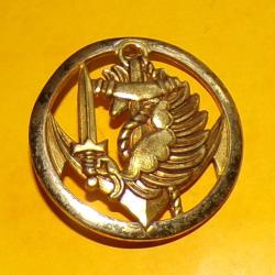Insigne de B&eacute;ret, T.A.P. T.D.M, cercl&eacute;, ancien, FABRICANT COINDEROUX PARIS  ,  HOMOLOGATION SANS ,