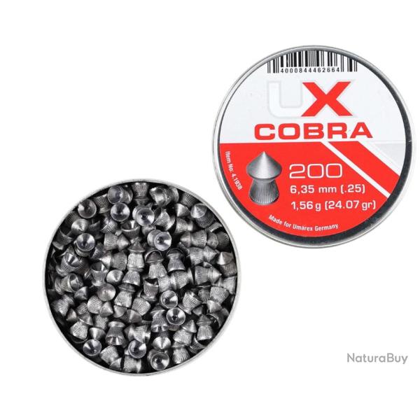 Boite de 200 plombs Cobra Umarex cal. 6.35mm