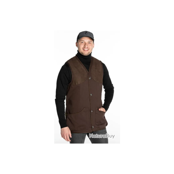 Gilet de chasse Norfolk marron fonc� BROWNING