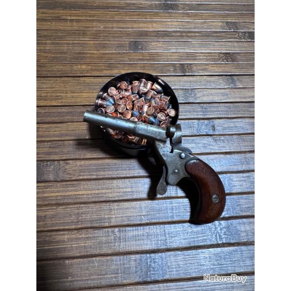 PETIT PISTOLET MONOBLOC CALIBRE 22 OU 6 mm poin�ons Allemand