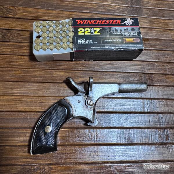 PETIT PISTOLET MONOBLOC CALIBRE 22 long OU 6 mm