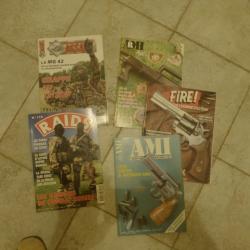 Vends revues tir, armes, militaria