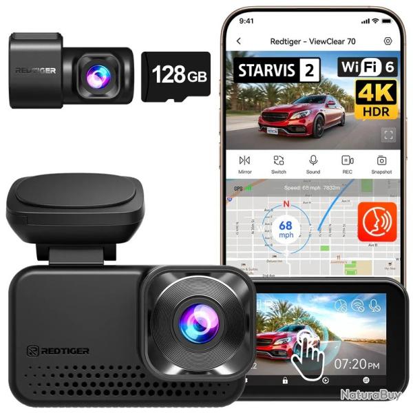 Dashcam REDTIGER VC70 (cam�ra embarqu�e pour v�hicule)