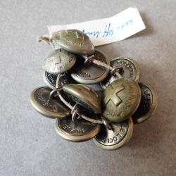 Lot de boutons militaires, m&eacute;talliques, avec Croix Suisse