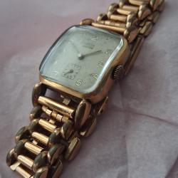 NIKLES EBAUCHE SUISSE MONTRE M&Eacute;CANIQUE VINTAGE PLAQU&Eacute;E OR ANN&Eacute;ES 60s