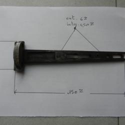 pi&egrave;ce m&eacute;tal de glissi&egrave;re pour garde main fusil de chasse
