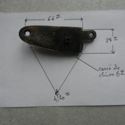 pi&egrave;ce d&eacute;tach&eacute;e ancienne platine pour fusil de chasse