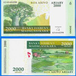 Madagascar 2000 Ariary 2003 Neuf Arbre Afrique Montagne