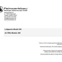 notice carabine FEINWERKBAU 300 (envoi par mail) - VENDU PAR JEPERCUTE (m2759)