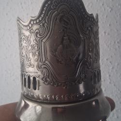 PORTE VERRE EN MAILLECHORT "KREMLIN FUS&Eacute;E SPOUTNIK" CONQU&Ecirc;TE SPATIALE URSS CCCP 60s