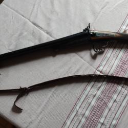 Exceptionnel fusil de chasse &agrave; broche type Lefaucheux COACH GUN