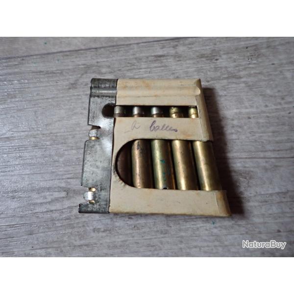 Lot de 6 Munitions GP11 neutralis�es + lame chargeur pour Rubin Schmidt 7,5 suisse