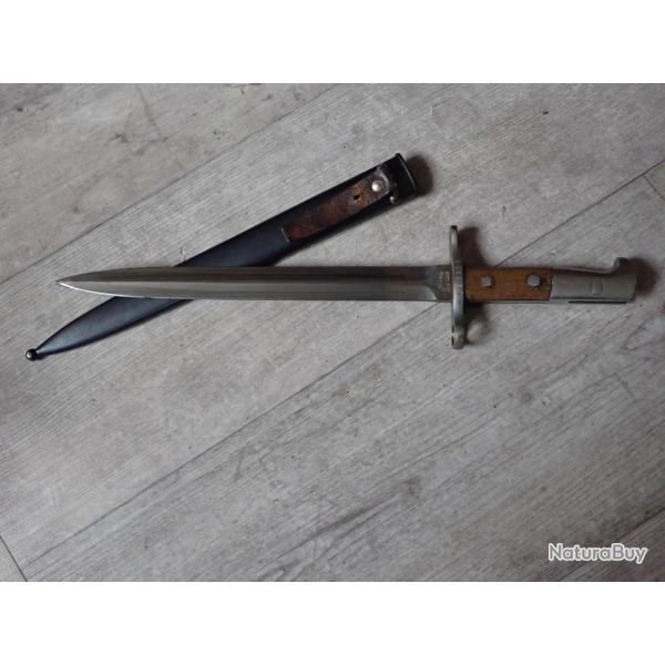 626601 Baionnette Suisse pour fusil Rubin Schmidt Mdle K11 ou K31. Mdle 1918.