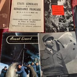 Lot &laquo;&nbsp;brochures, documents, ww2 divers &laquo;&nbsp;