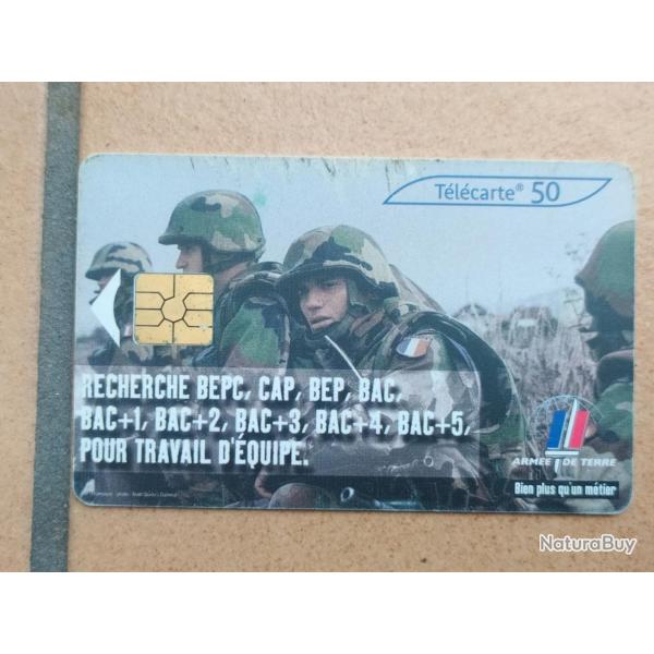 TELECARTE ARMEE DE TERRE PUBLICITE POUR S'ENGAGER MILITAIRE