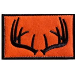 Patch Cerf Orange velcro - Chasse - Livraison gratuite