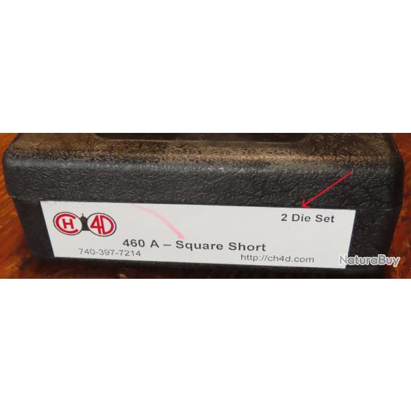 Jeux de 2 outils de rechargement CH4D calibre 460 A SQUARE SHORT