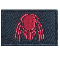 Patch Predator Noir-Rouge velcro -  Livraison gratuite