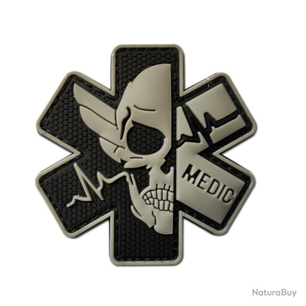Patch M�dical - Crane - Gris/Noir - PVC - Velcro - Livraison gratuite