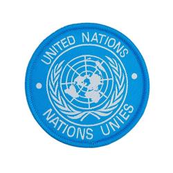 Patch drapeau - Nations unis - Bleu Ciel - Rond - velcro - Livraison gratuite