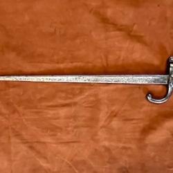 Ba&iuml;onnette Mle 1874 sans fourreau