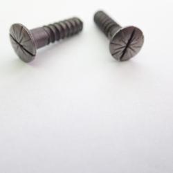 Restauration fusil, pistolets : 2 vis cisel&eacute;es